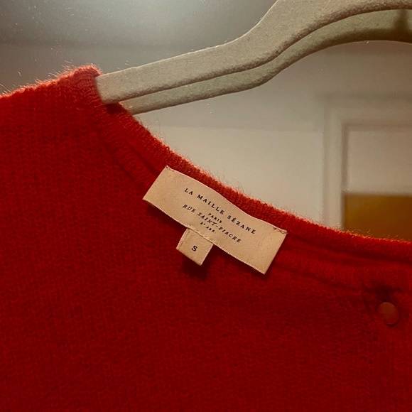 Sezane Bright Red Cardigan - Picture 4 of 4